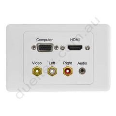 Clipsal 2000 AV Wall Plate VGA HDMI 3.5mm Composite