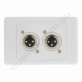 Clipsal 2000 Wall Plate dual 3-pin Amphenol XLR