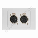 Clipsal 2000 Wall Plate dual 3-pin Amphenol XLR