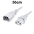 50cm White IEC-C14 Male to IEC-C13 Female Power Cord CAB29-005-WHI