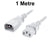 1M White IEC-C14 Male to IEC-C13 Female Power Cord CAB29-010-WHI